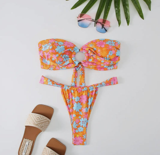 Floral Bandeau Bikini