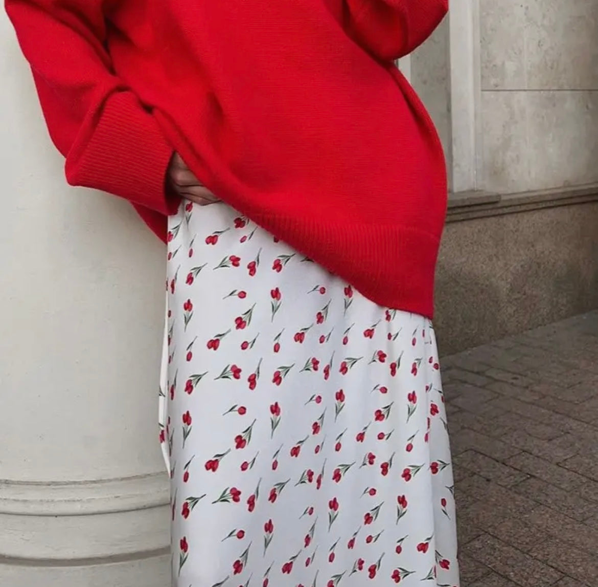 Mermaid Cherry Print Skirt