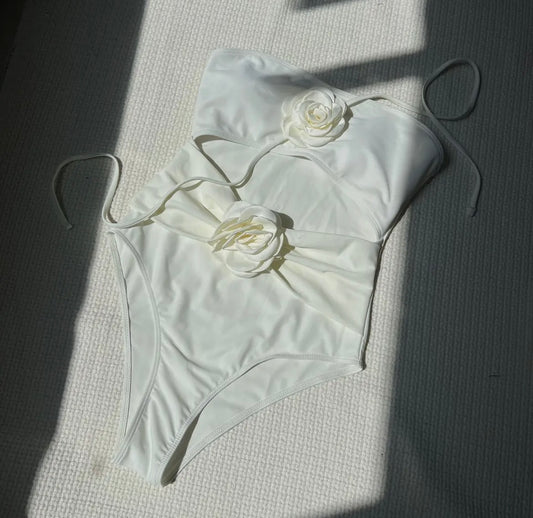 Rose Drawstring One-Piece