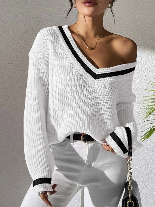 Contrast Sweater